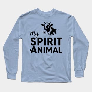 Cow My Spirit Animal Long Sleeve T-Shirt